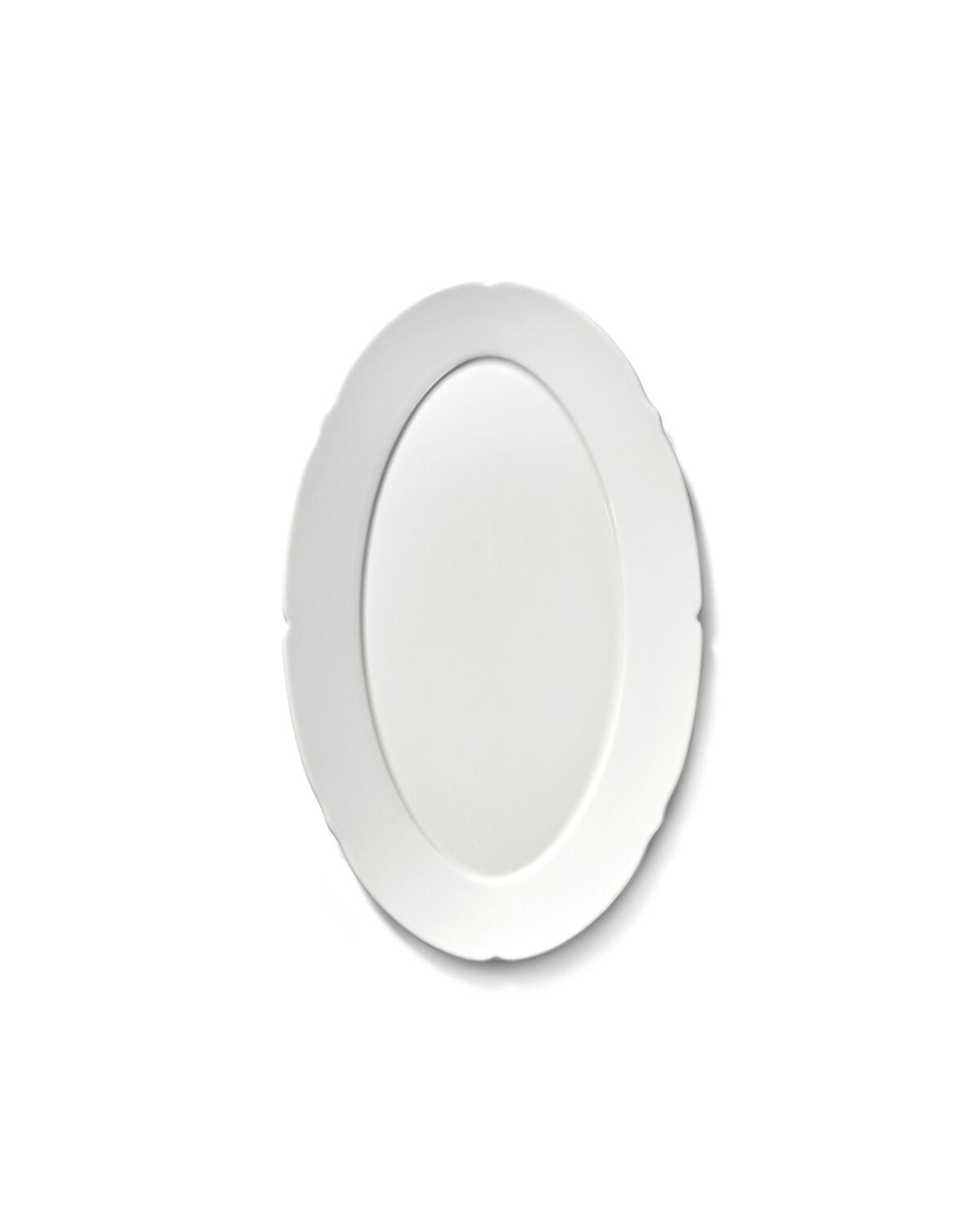 Silhouette Oval tallerken, hvid - L24,5 cm